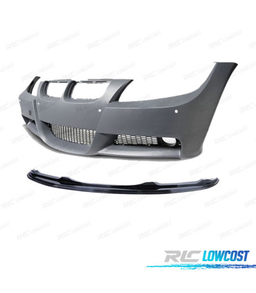 PARAGOLPES BMW E90 E91 05-08 PDC + SPOILER DELANTERO LOOK M PERFORMANCE