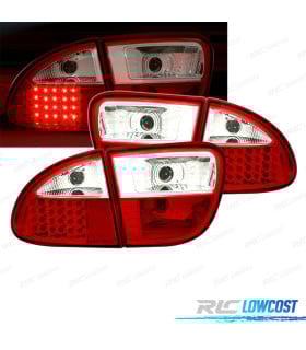 PILOTOS SEAT LEON 99-05 LED ROJO CROMO