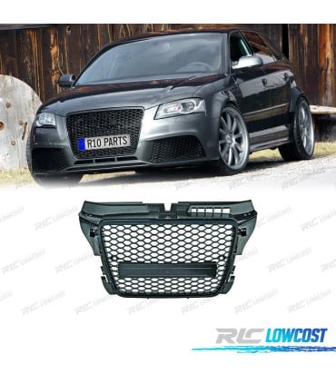 PARRILLA AUDI A3 8P 8PA 08-12 LOOK RS3 NEGRO