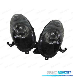 FAROS PARA NISSAN MICRA K12 03-07 FONDO NEGRO