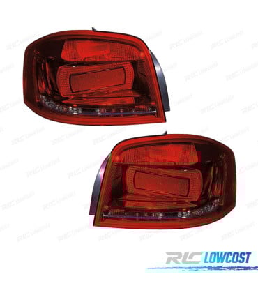 PILOTOS AUDI A3 3P 09-12 BLANCO ROJO