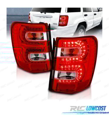 PILOTOS JEEP GRAND CHEROKEE 99-05 LED ROJO CLARO