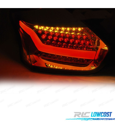 PILOTOS LED BAR PARA FORD FOCUS 3 HATCHBACK 14-17 LED DINAMICO AHUMADO