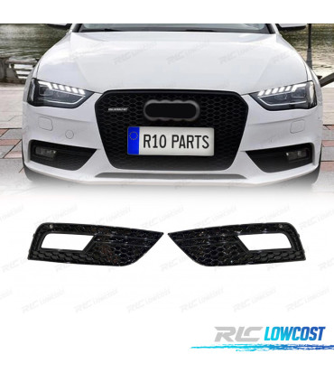 REJILLAS AUDI A4 B8.5 12- LOOK RS4 NEGRO