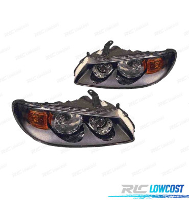 FAROS PARA NISSAN ALMERA 02-06 FONDO NEGRO