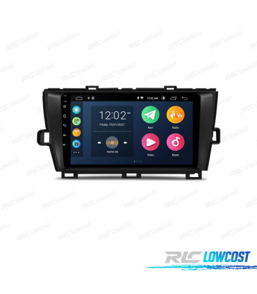 RADIO NAVEGADOR 9" PARA TOYOTA PRIUS 09-13 USB GPS TACTIL HD