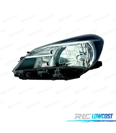 FARO IZQ PARA TOYOTA YARIS 5P 14-16 FONDO NEGRO