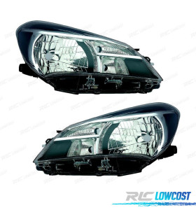 FAROS PARA TOYOTA YARIS 5P 14-16 FONDO NEGRO