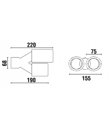 COLA ESCAPE REDONDA DOBLE ACERO INOX
