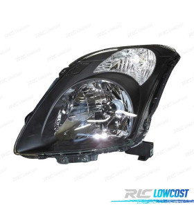 FARO IZQ PARA SUZUKI SWIFT 05-10 NEGRO