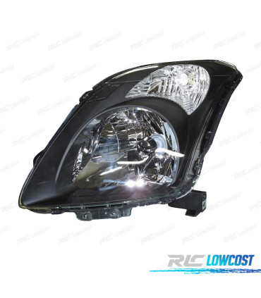 FARO IZQ PARA SUZUKI SWIFT 05-10 NEGRO