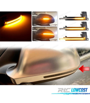 INTERMITENTES ESPEJO PARA AUDI A3 LED NEGRO AHUMADO