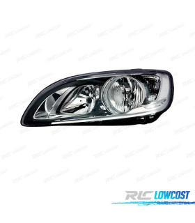 FARO IZQ PARA VOLVO S60 V60 13- LUZ DIURNA LED FONDO NEGRO FIJ. DOBLE SIN PESTAÑA