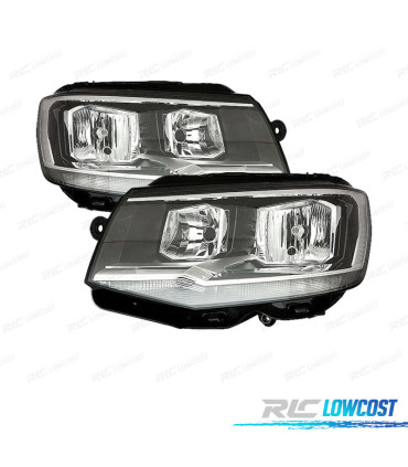 FAROS PARA VOLKSWAGEN VW TRANSPORTER T6 15-19 NEGRO