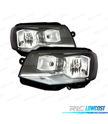 FAROS PARA VOLKSWAGEN VW TRANSPORTER T6 15-19 FONDO NEGRO