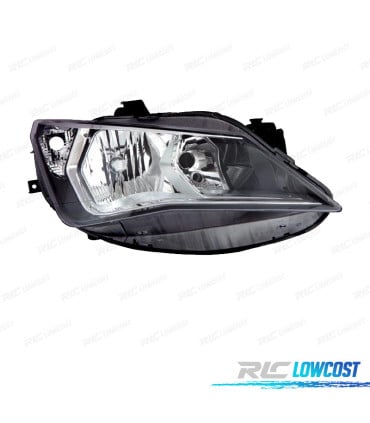 FARO DCH PARA SEAT IBIZA 12-17 FONDO OSCURO + CROMO