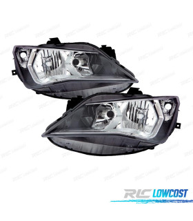 FAROS PARA SEAT IBIZA 12-17 FONDO OSCURO + CROMO