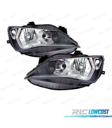FAROS PARA SEAT IBIZA 12-17 FONDO OSCURO + CROMO