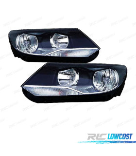FAROS PARA VOLKSWAGEN VW TIGUAN 11-16 FONDO NEGRO