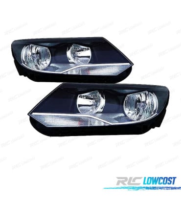 FAROS PARA VOLKSWAGEN VW TIGUAN 11-16 FONDO NEGRO