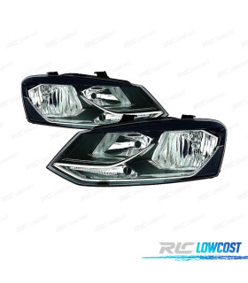 FAROS PARA VOLKSWAGEN VW POLO 14-17 FONDO NEGRO