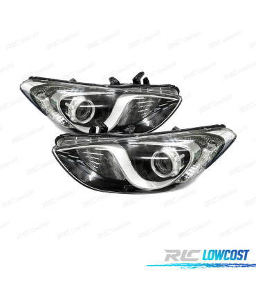 FAROS PARA HYUNDAI I30 12- INTERIOR CROMO NEGRO