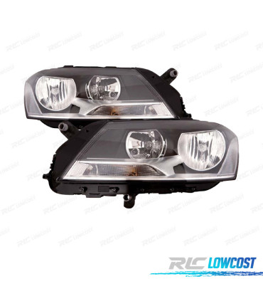 FAROS PARA VOLKSWAGEN VW PASSAT 10-14 FONDO NEGRO