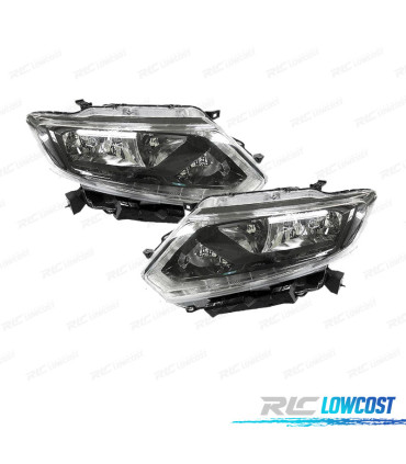 FAROS PARA NISSAN XTRAIL 14-18 LED FONDO NEGRO