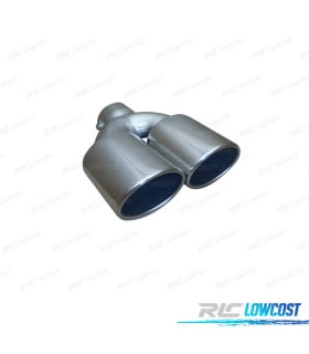 COLA ESCAPE DOBLE OVALADA ACERO INOX