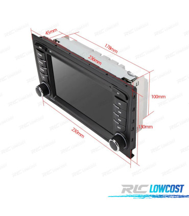 7″ ANDROID 12 OCTACORE DDR4 2GB RAM 32GB ROM SSD RADIO GPS CARPLAY ANDROID AUTO DSP INTEGRADOS 4x45W AUDI SEAT
