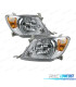 FAROS PARA TOYOTA HILUX VIGO PICK-UP 05-11 FONDO CROMO