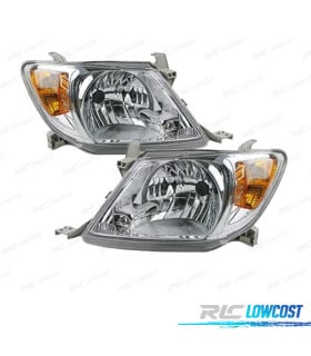 FAROS PARA TOYOTA HILUX VIGO PICK-UP 05-11 FONDO CROMO