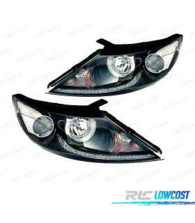 FAROS PARA KIA SPORTAGE SL 10-13 FONDO NEGRO LED