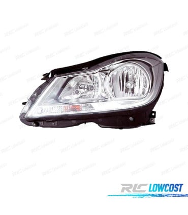 FARO IZQ PARA MERCEDES CLASE C W204 10-14 FONDO CROMO