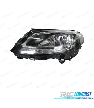 FARO IZQ MERCEDES CLASE C W205 14-18 LUZ DIURNA LED FONDO NEGRO