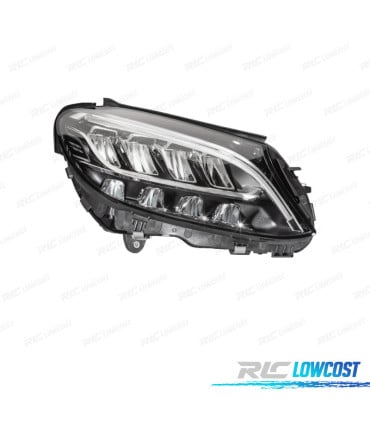 FARO DCH MERCEDES CLASE C W205 18-21 LUZ DIURNA FONDO NEGRO LED