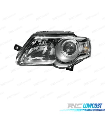 FARO IZQ PARA VOLKSWAGEN VW PASSAT 05-10 FONDO CROMO