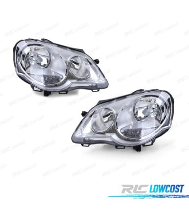 FAROS PARA VOLKSWAGEN VW POLO VI 05-09 CROMO