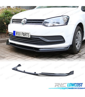 SPOILER LIP VOLKSWAGEN VW POLO 6C 14-17 NEGRO BRILLO