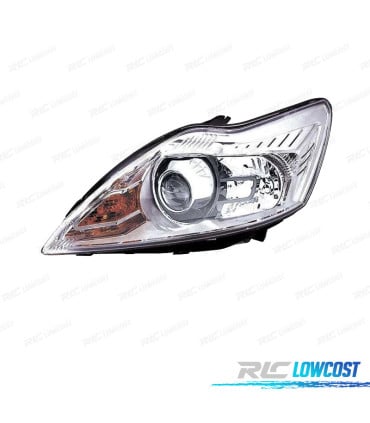 FARO IZQ PARA FORD FOCUS III 08-10 FONDO CROMO