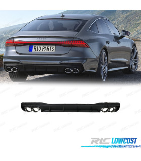 DIFUSOR AUDI A7 S LINE 19- LOOK S7 + COLAS ESCAPE CROMO