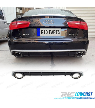 DIFUSOR AUDI A6 4G 11-14 LOOK RS + COLAS DE ESCAPE