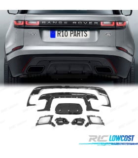 DIFUSOR RANGE ROVER VELAR 17- LOOK R DYNAMIC NEGRO BRILLO + COLAS ESCAPE