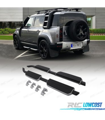 ESTRIBERAS ESTRIBOS LAND ROVER DEFENDER 110 130 20- GRIS