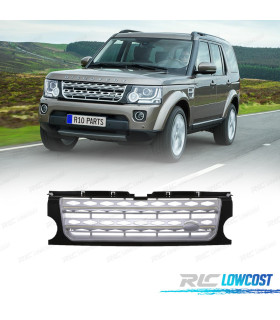 PARRILLA LAND ROVER DISCOVERY III 05-09 LOOK DISCOVERY 4 NEGRO BRILLANTE PLATA