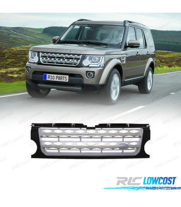PARRILLA LAND ROVER DISCOVERY III 05-09 LOOK DISCOVERY 4 NEGRO BRILLANTE PLATA