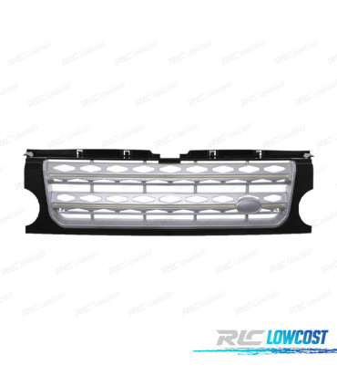 PARRILLA LAND ROVER DISCOVERY III 05-09 LOOK DISCOVERY 4 NEGRO BRILLANTE PLATA