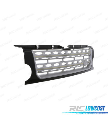 PARRILLA LAND ROVER DISCOVERY III 05-09 LOOK DISCOVERY 4 NEGRO BRILLANTE PLATA