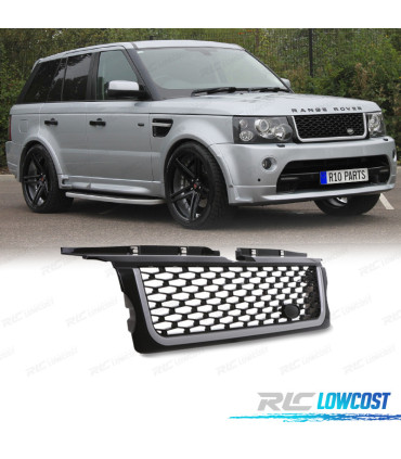 PARRILLA RANGE ROVER SPORT 05-09 LOOK AUTOBIOGRAPHY NEGRO BRILLO PLATA
