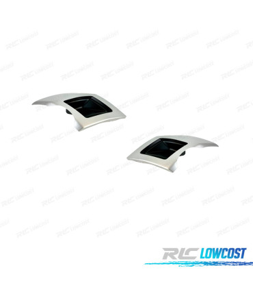 EMBELLECEDORES DE ESCAPE PARAGOLPES TRASERO LAND ROVER DISCOVERY V 17- LOOK DYNAMIC HSE PLATA MATE NEGRO